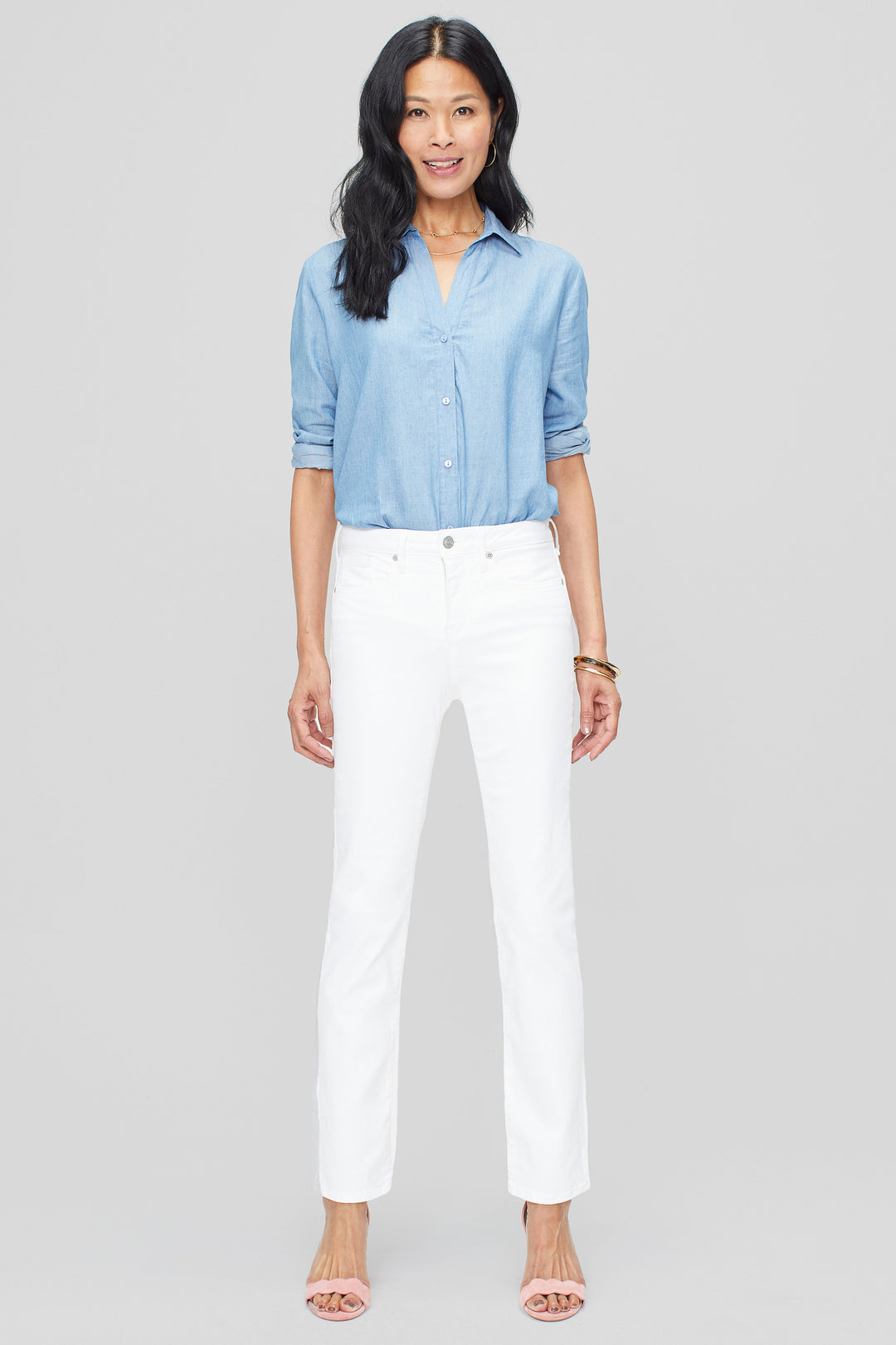 Sheri Slim Jeans White Coloured Denim | Optic White | Pants | NYDJ