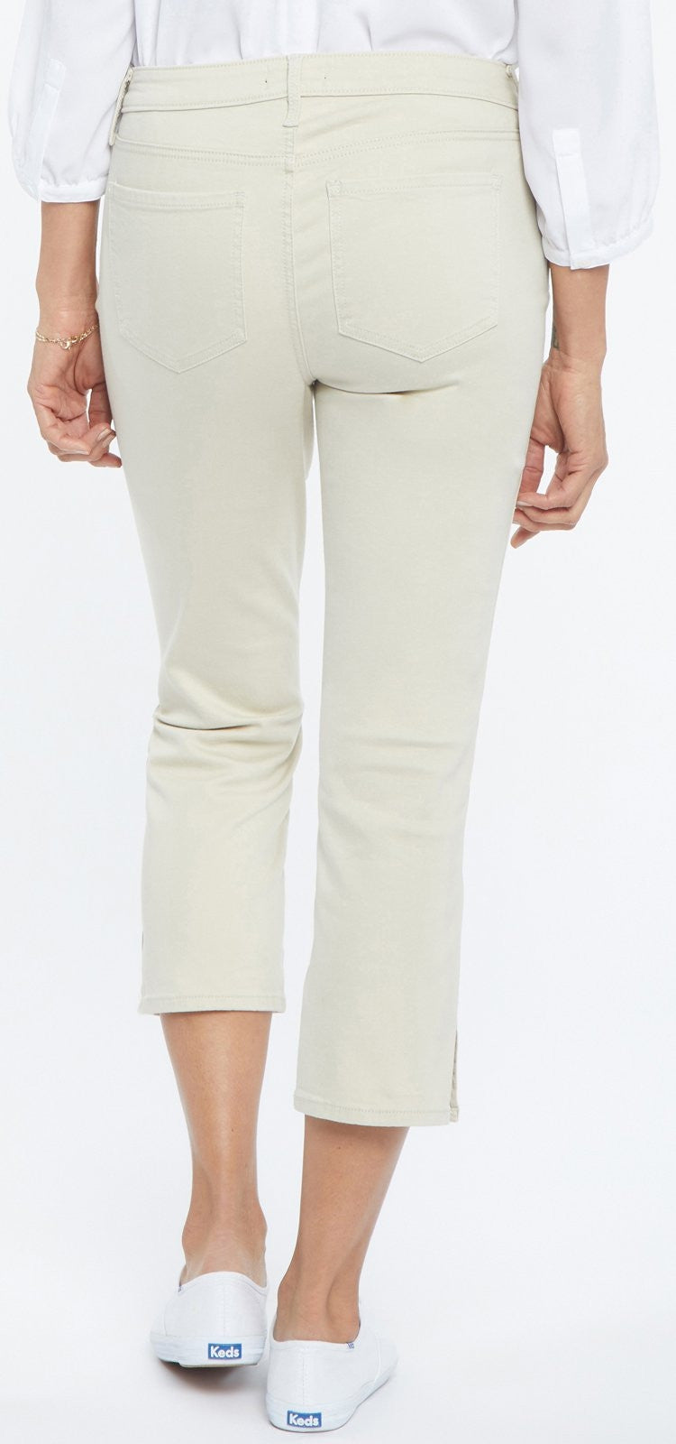 Chloe Capri Jeans Beige Premium Denim | Feather | Denim | NYDJ