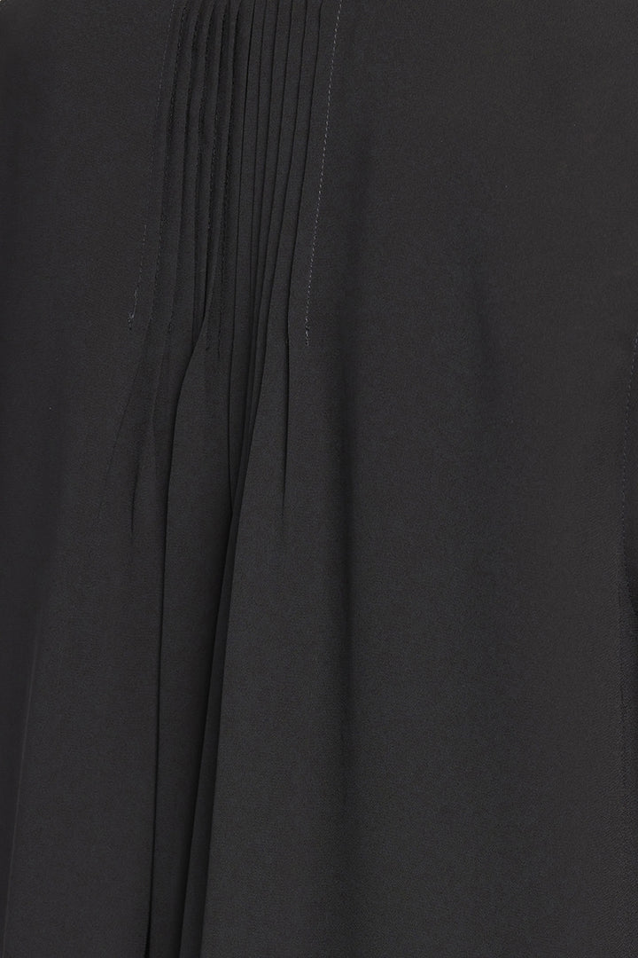 Ärmellose Pintuck Bluse | Black