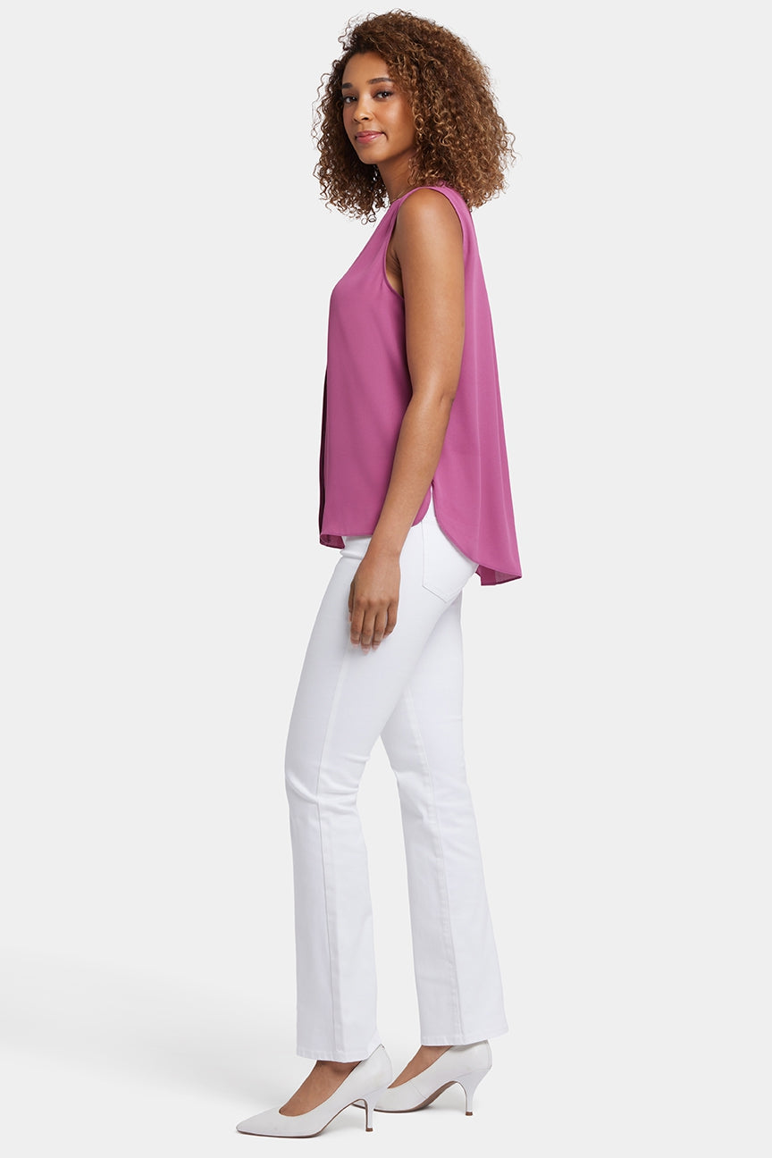Ärmellose Pintuck Bluse | Red Violet
