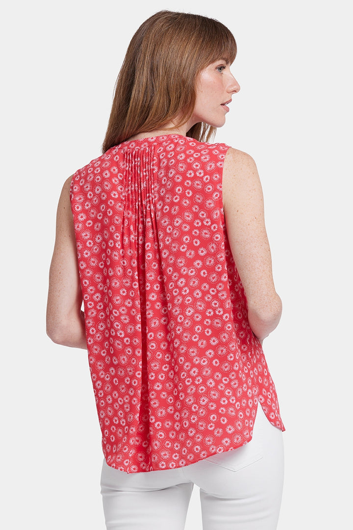 Ärmellose Pintuck Bluse | Teresita