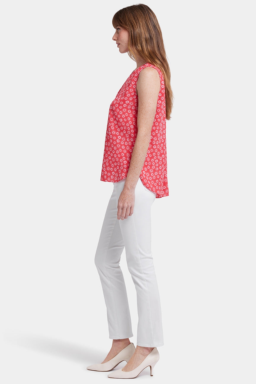 Ärmellose Pintuck Bluse | Teresita