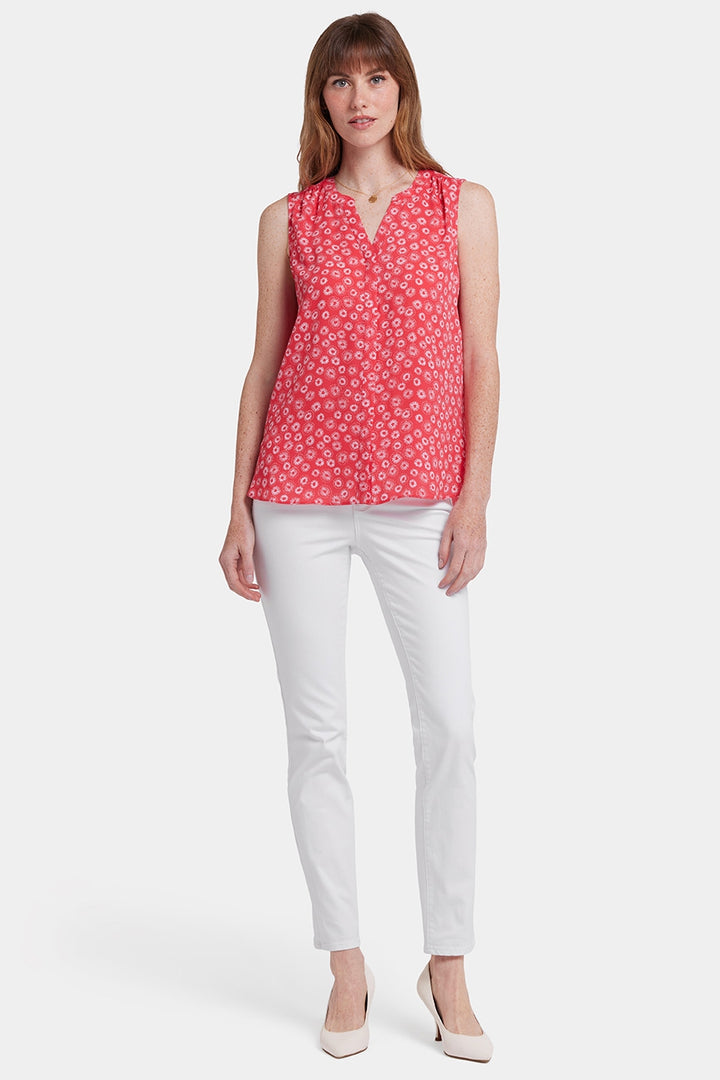 Ärmellose Pintuck Bluse | Teresita