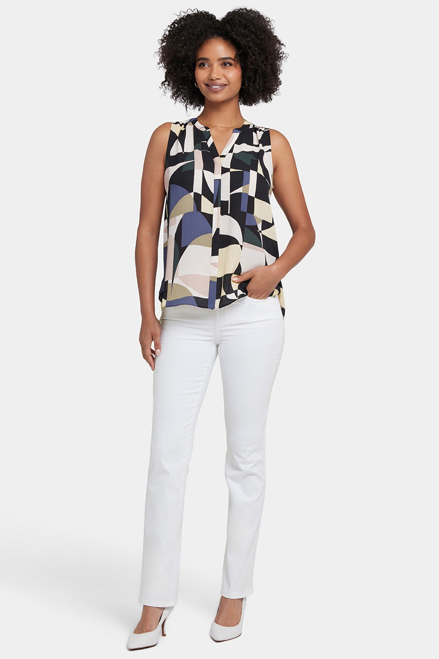 Sleeveless Pintuck Blouse | La Granadella | Top | NYDJ