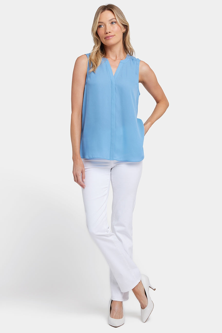 Ärmellose Pintuck-Bluse | Pacific Coast