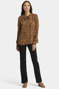 Tie-Neck Blouse Animal Print | Caterina | Blouse | NYDJ