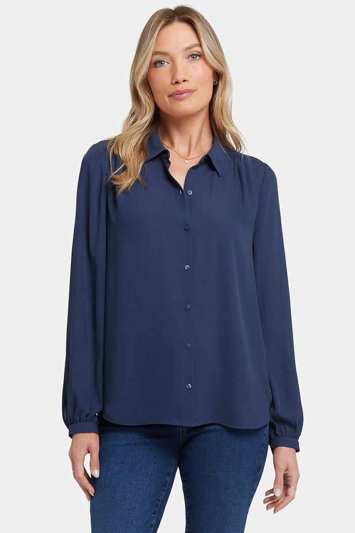 Modern Blouse | Oxford Navy | Blouse | NYDJ