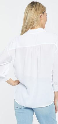 Zoey Blouse White | Optic White | Blouse | NYDJ