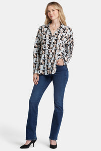 Becky Blouse Graphic Print | Light & Fog | Blouse | NYDJ