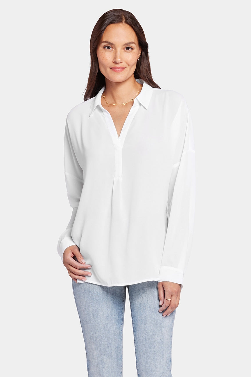 Becky Blouse White | Optic White | Blouse | NYDJ