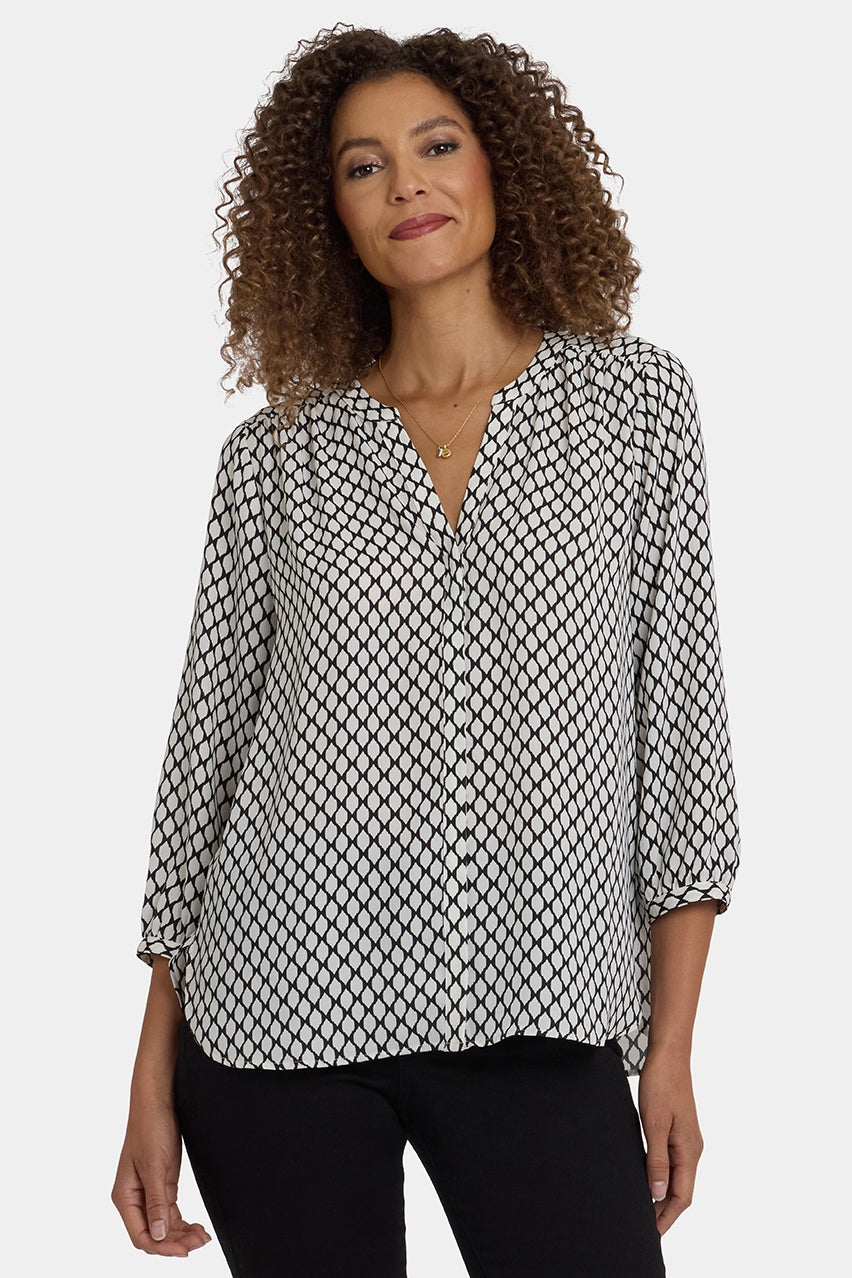 Pintuck Blouse | Gervais Geo | Blouse | NYDJ