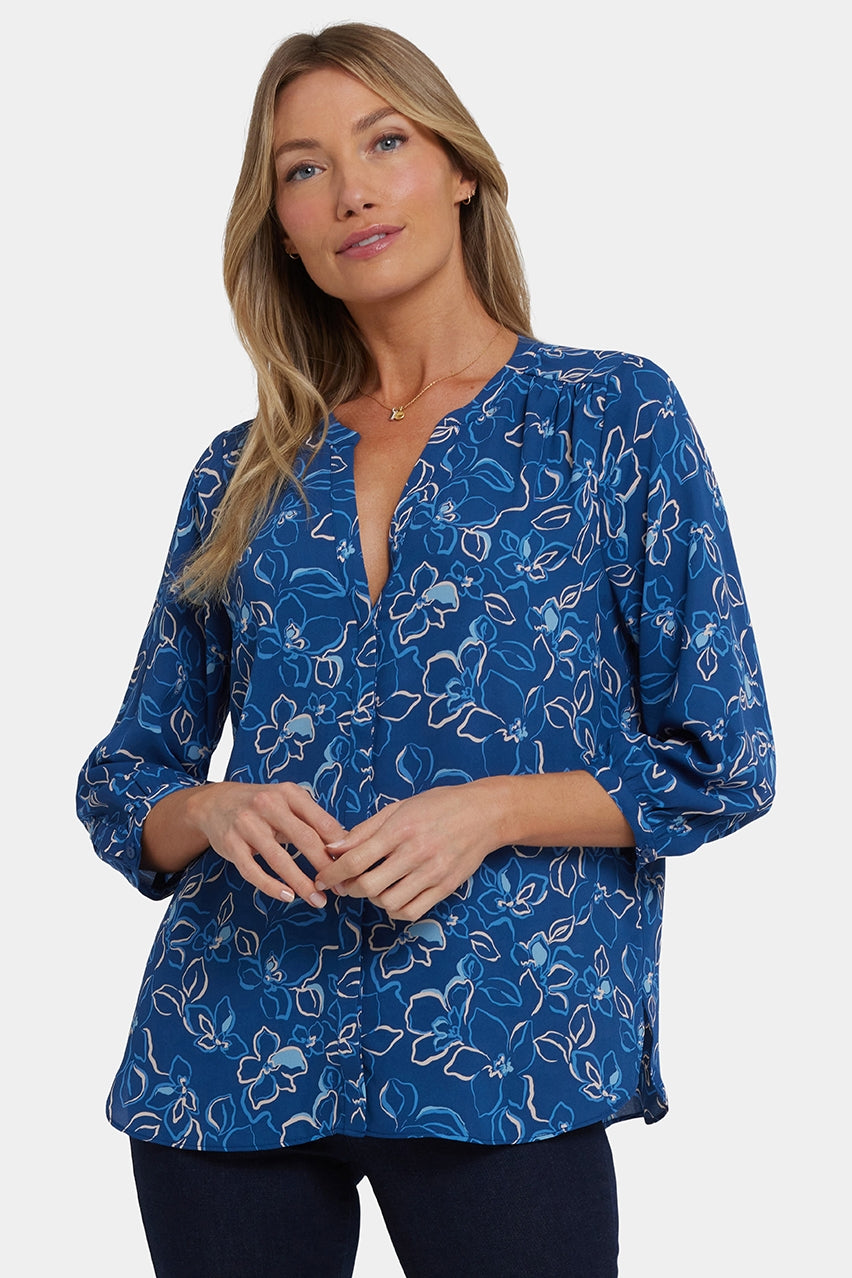 Pintuck Blouse | Fleur D'Yvette | Blouse | NYDJ