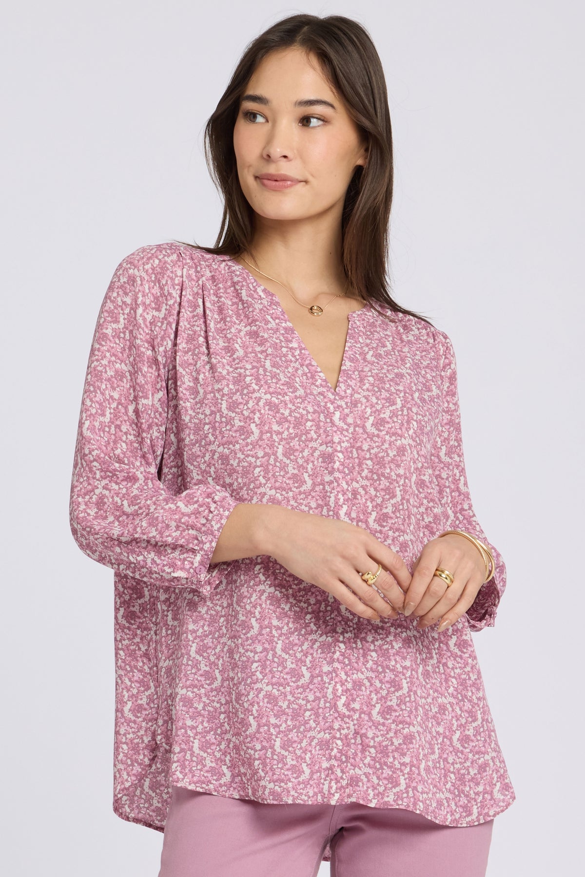 Pintuck Blouse | Destiny Ditsy | Blouse | NYDJ