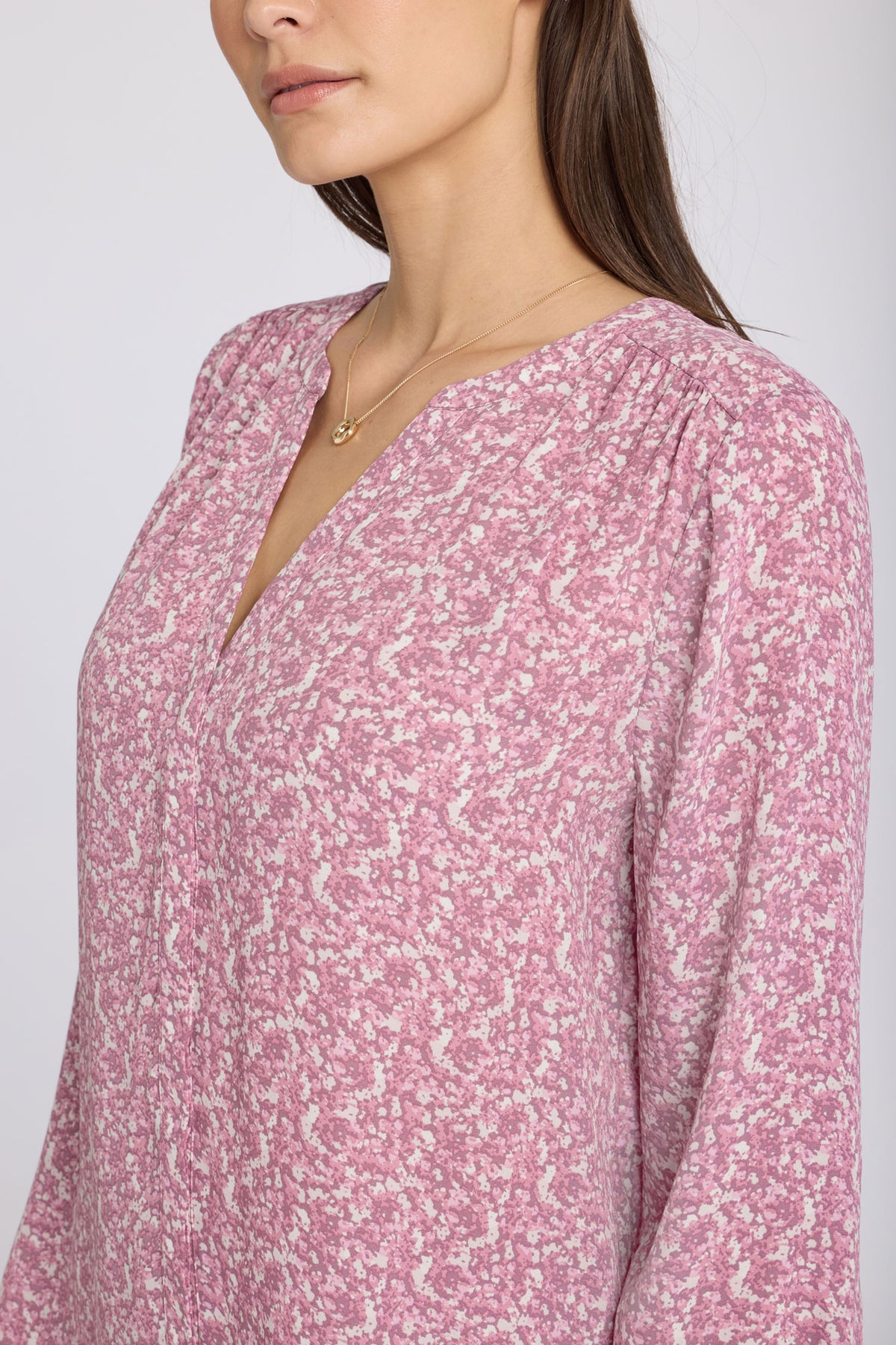 Pintuck Blouse | Destiny Ditsy | Blouse | NYDJ