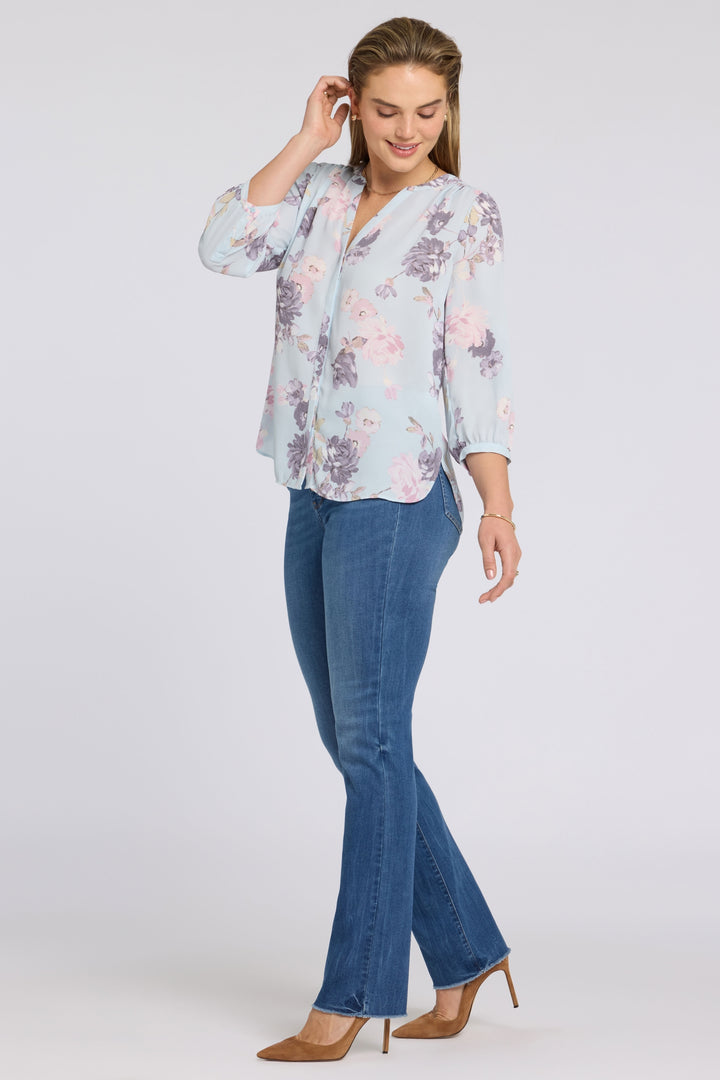 Pintuck Bluse | Graceful Blossom