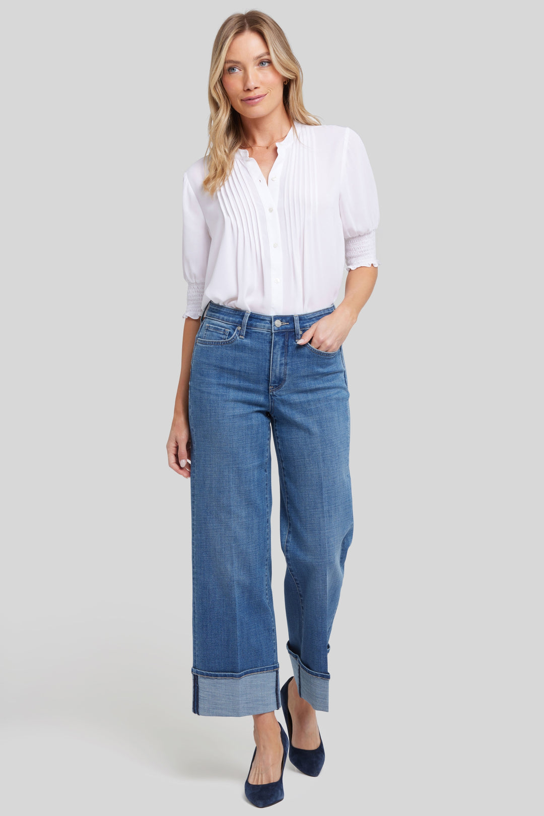 Teresa Wide Leg Jeans | Stillwater Lake | Denim | NYDJ