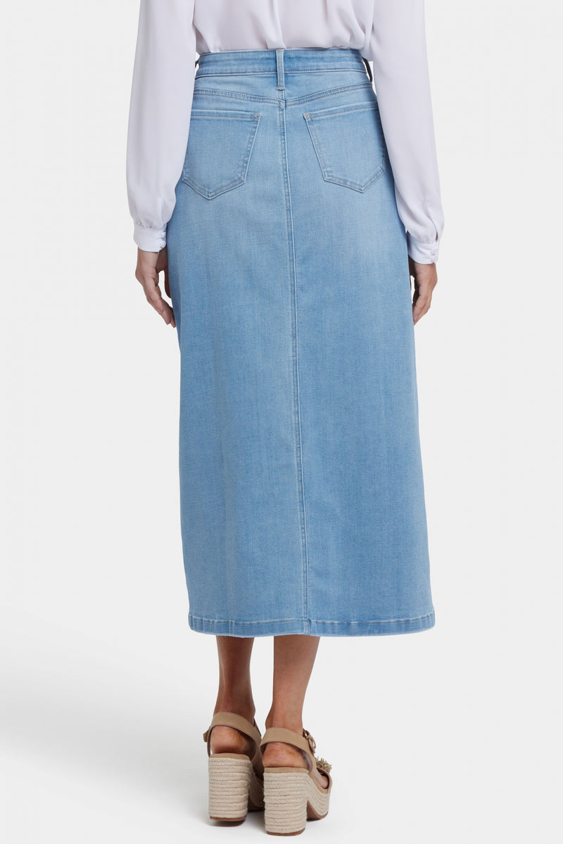 High Rise Long Skirt With Center Front Slit | Canary Beach | Skirt | NYDJ