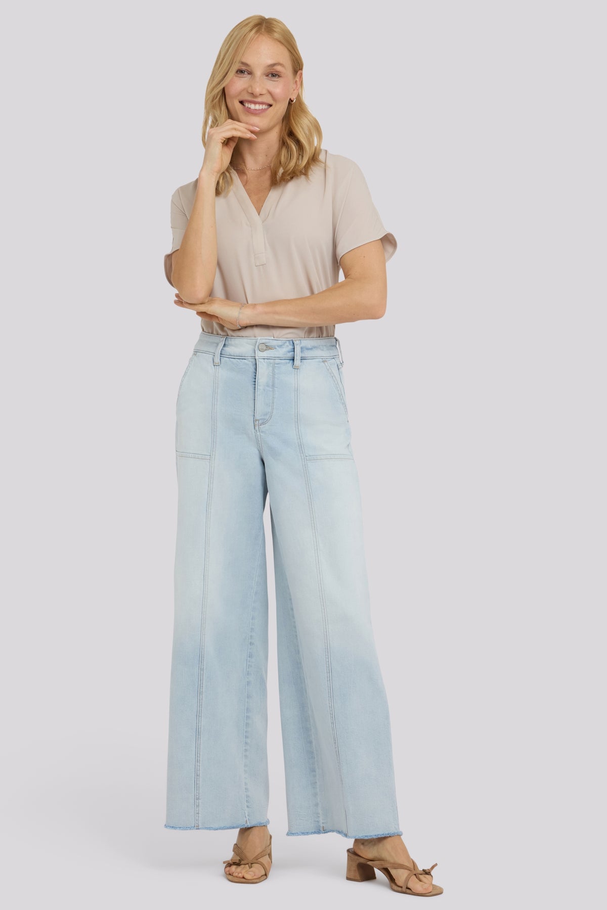 Simone Wide Leg Jeans With High Rise | Desert Shoreline | Denim | NYDJ