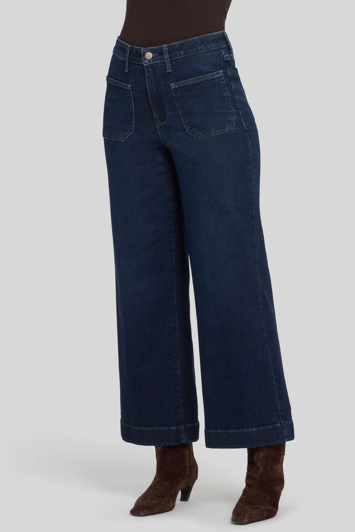 Teresa Wide Leg Ankle | Blacken Blue | Denim | NYDJ