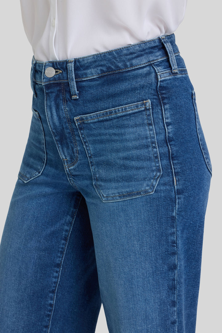 Teresa Wide Leg Ankle | Opera Blue | Denim | NYDJ