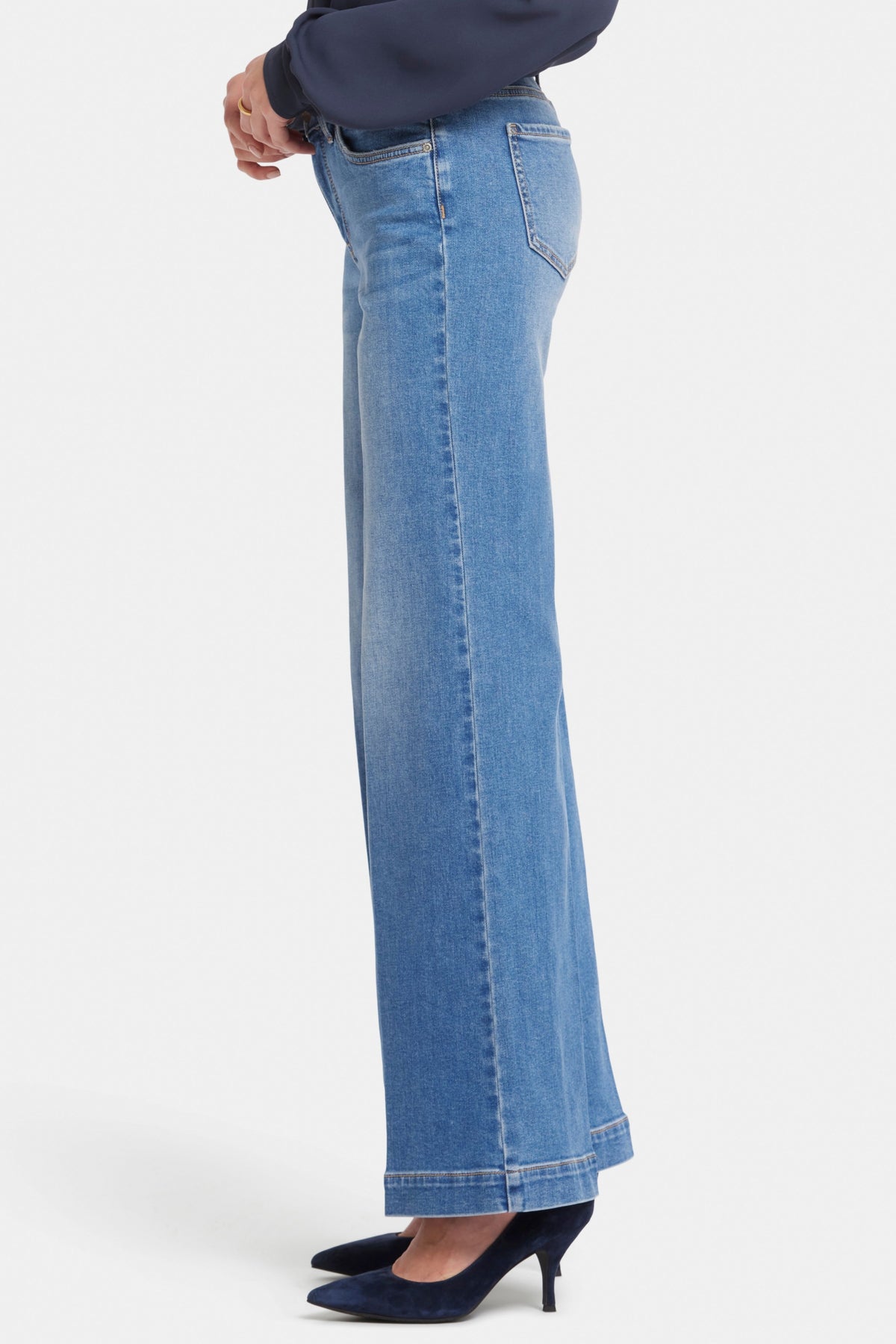 Teresa Wide Leg Jeans Medium Blue Premium Denim | Water Canyon | Denim | NYDJ