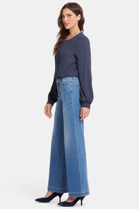 Teresa Wide Leg Jeans Medium Blue Premium Denim | Water Canyon | Denim | NYDJ