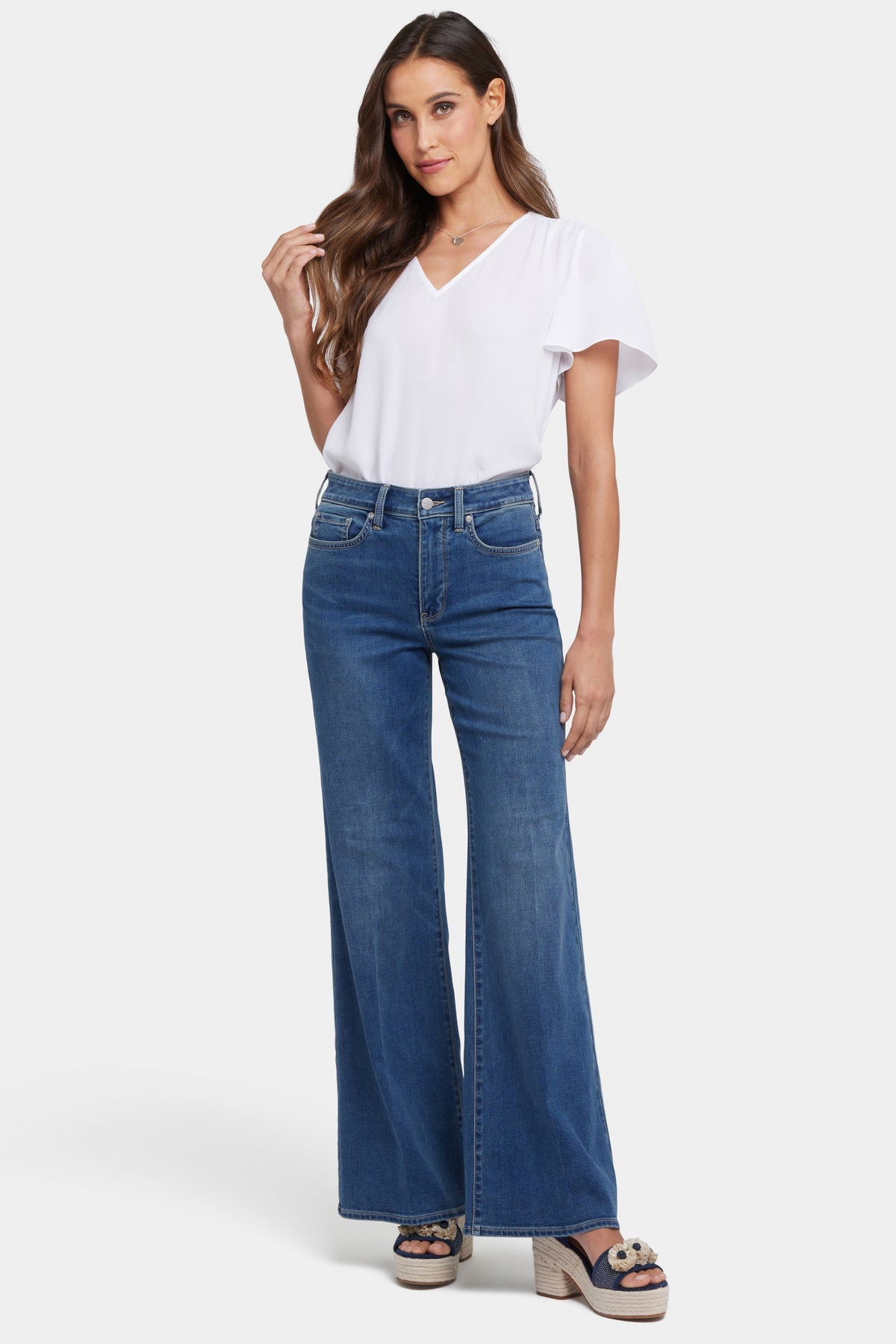 Mia Palazzo Jeans In Petite With High Rise | Valencia Surf | Pants | NYDJ