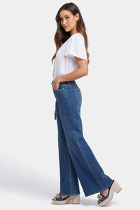 Mia Palazzo Jeans In Petite With High Rise | Valencia Surf | Pants | NYDJ