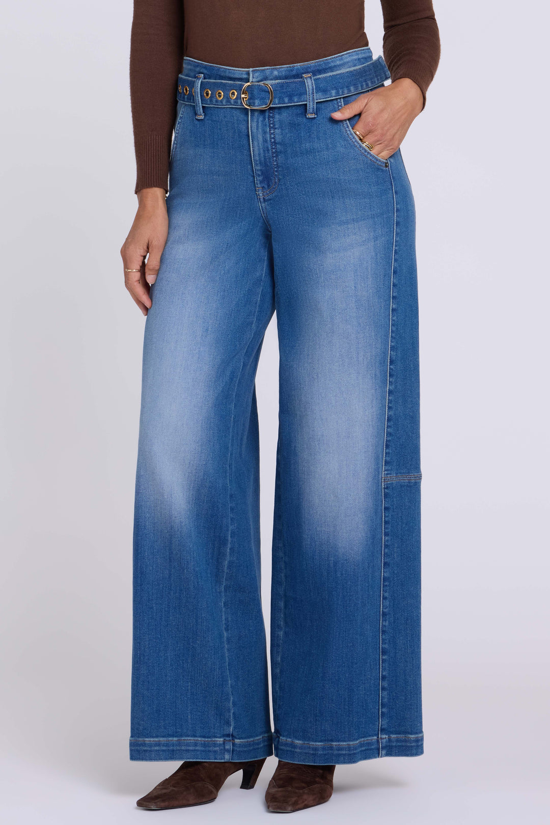 Gracie Wide Leg Jeans mit High Waist | Agave