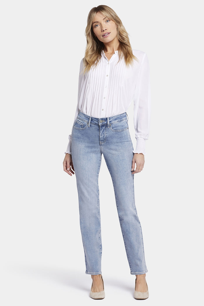 Ellison High Rise Straight Light Blue Premium Denim | Haley | Pants | NYDJ