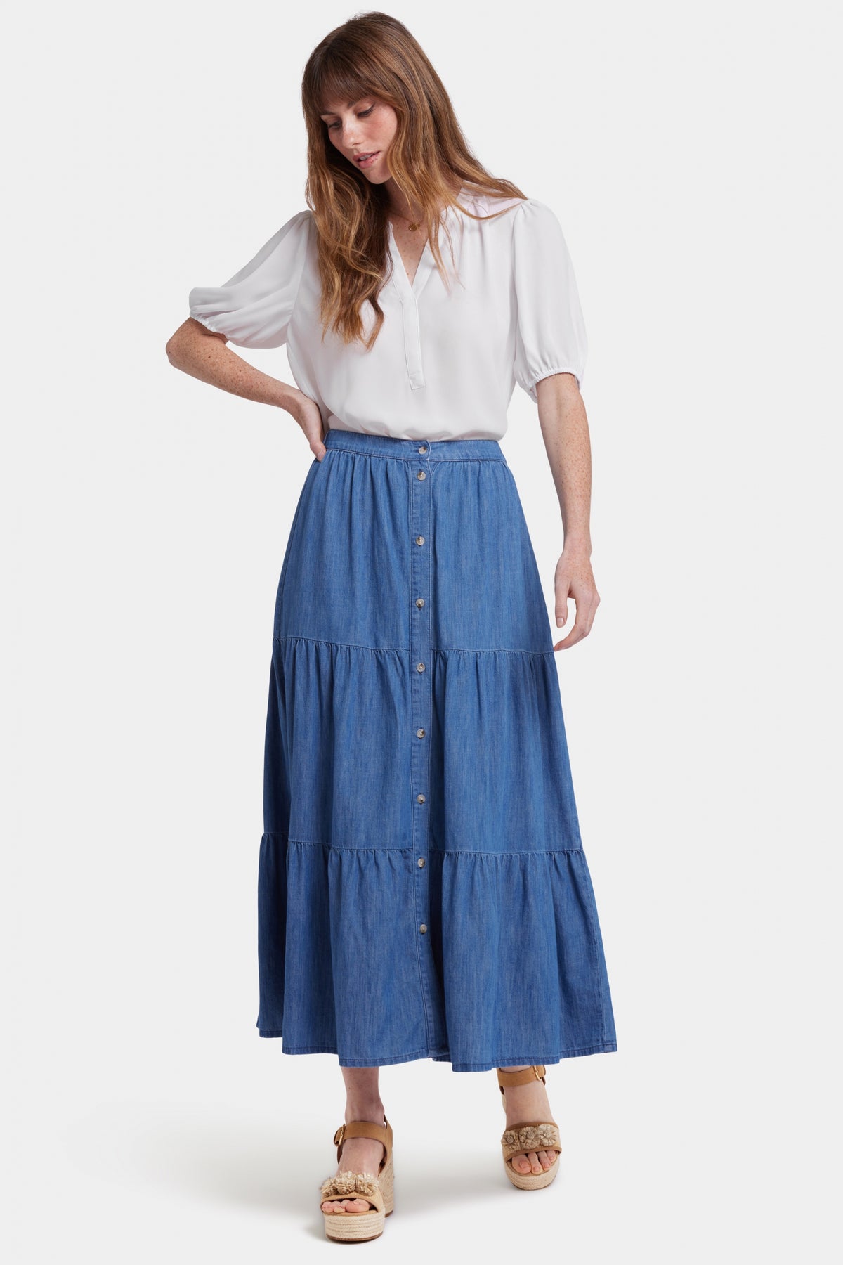 Tiered Maxi Skirt | Everly | Skirt | NYDJ