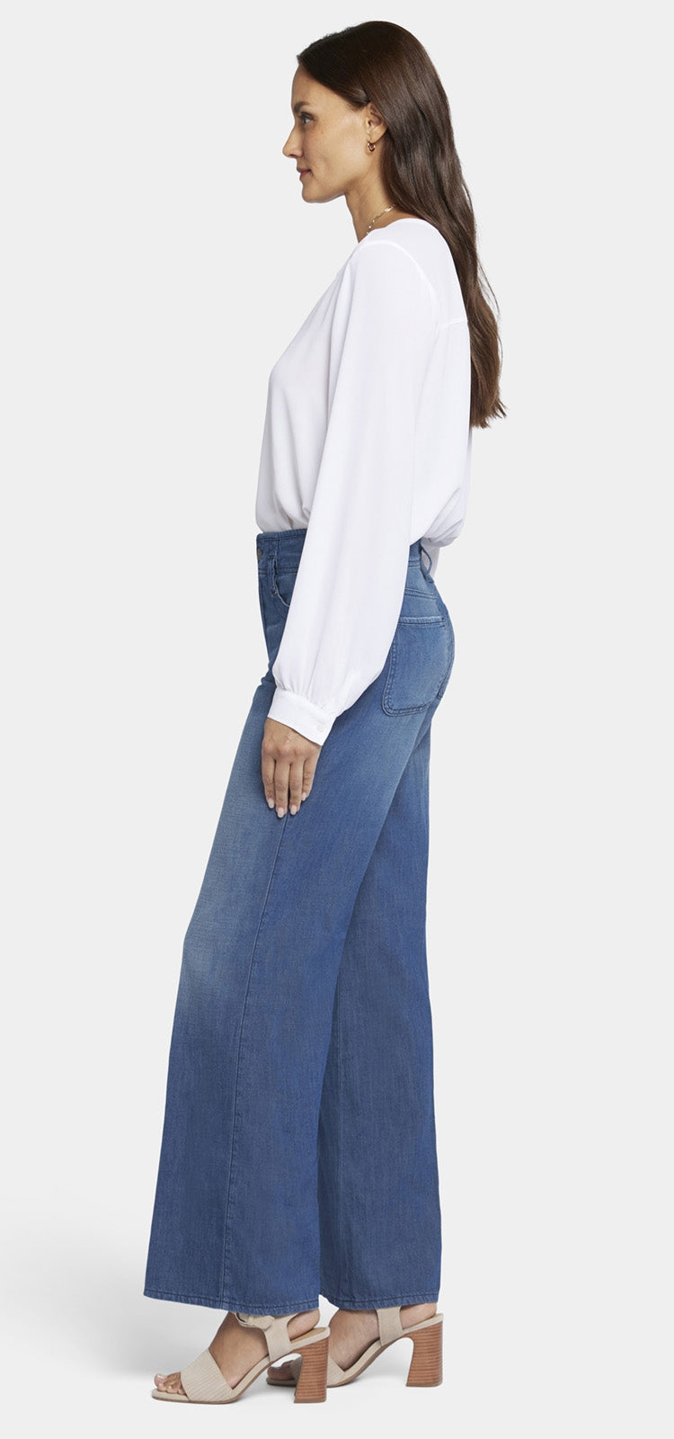 High Rise Teresa Wide Leg Jeans Dark Blue Premium Denim | Missionblue | Pants | NYDJ