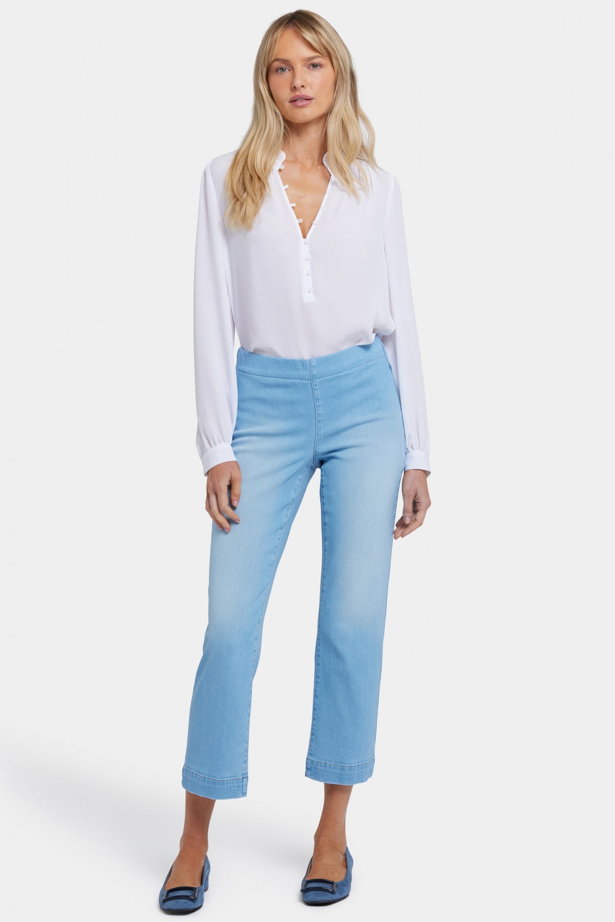 Bailey Relaxed Straight Ankle Pull-On Jeans In Soft-Contour Denim™ | Canary Beach | Pants | NYDJ