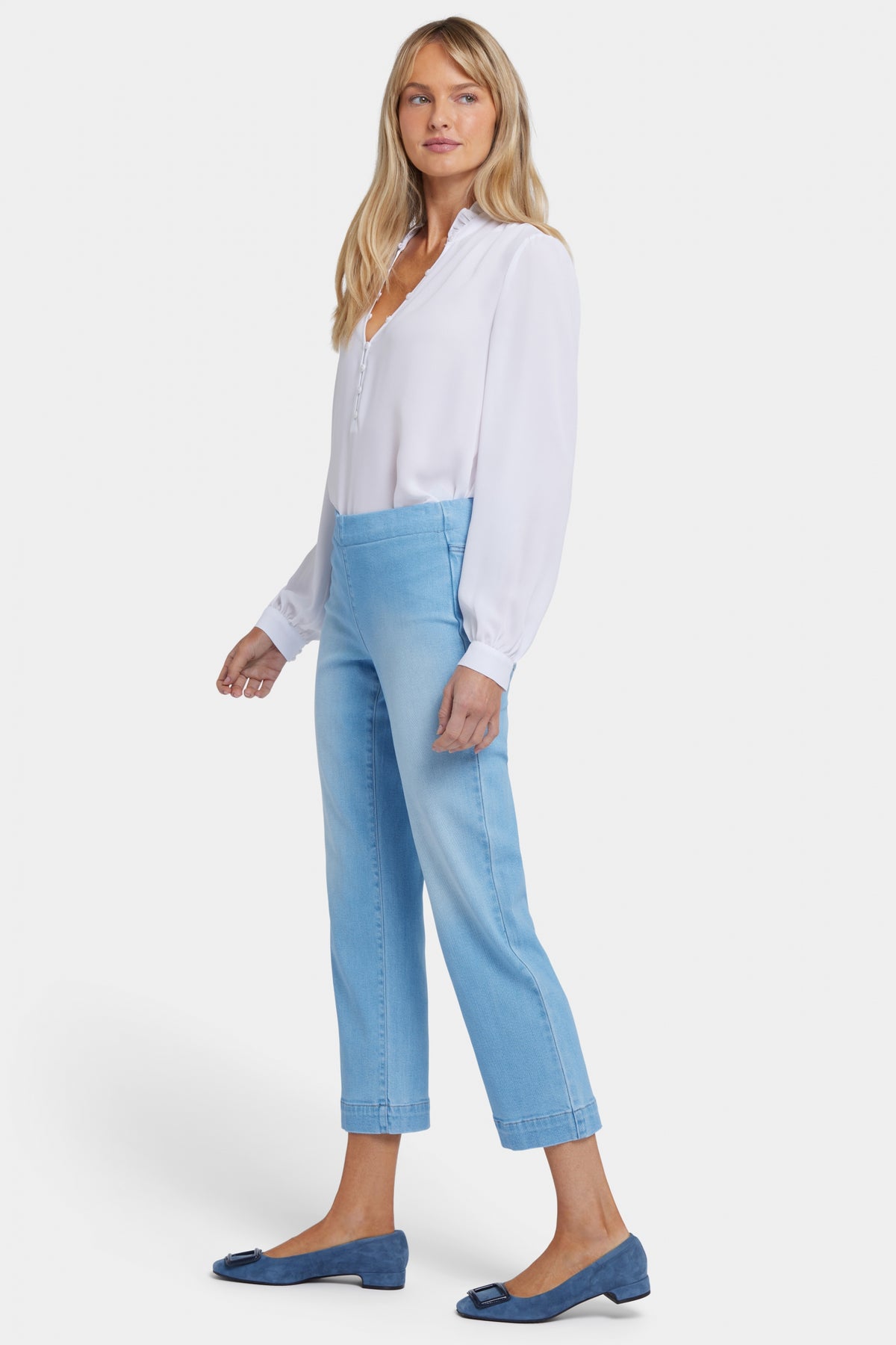 Bailey Relaxed Straight Ankle Pull-On Jeans In Soft-Contour Denim™ | Canary Beach | Pants | NYDJ