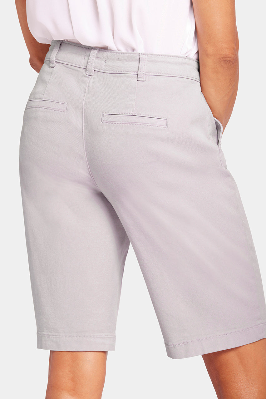 Bermuda Short Grey Stretch Twill | Pearl Grey | Shorts | NYDJ