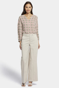 Whitney Trouser Beige Stretch Twill | Feather | Pants | NYDJ