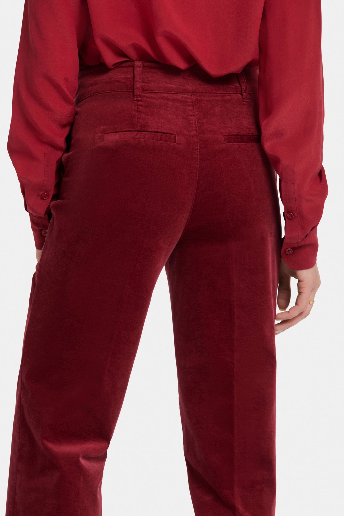 Straight Leg Trouser Velveteen Red | Wild Currant | Pants | NYDJ