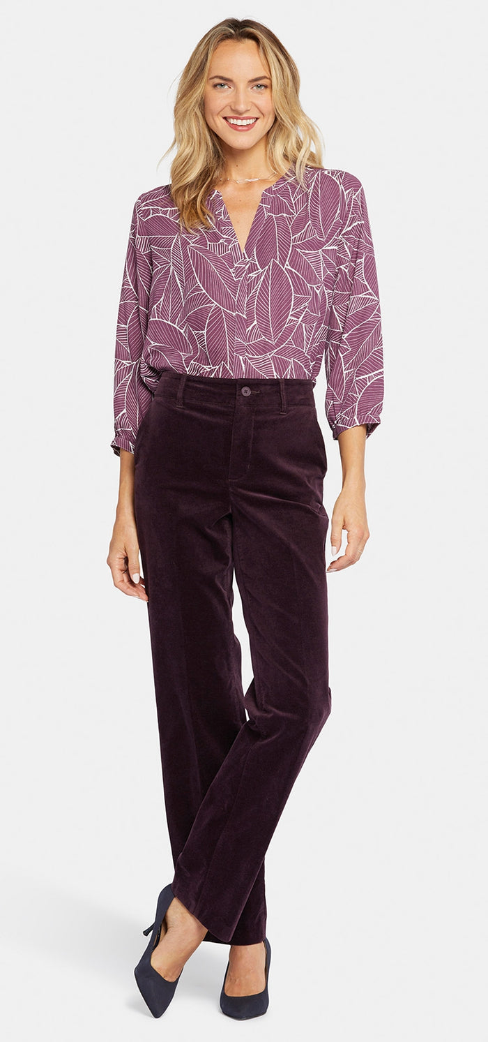 Straight Leg Trouser Purple | Eggplant | Pants | NYDJ