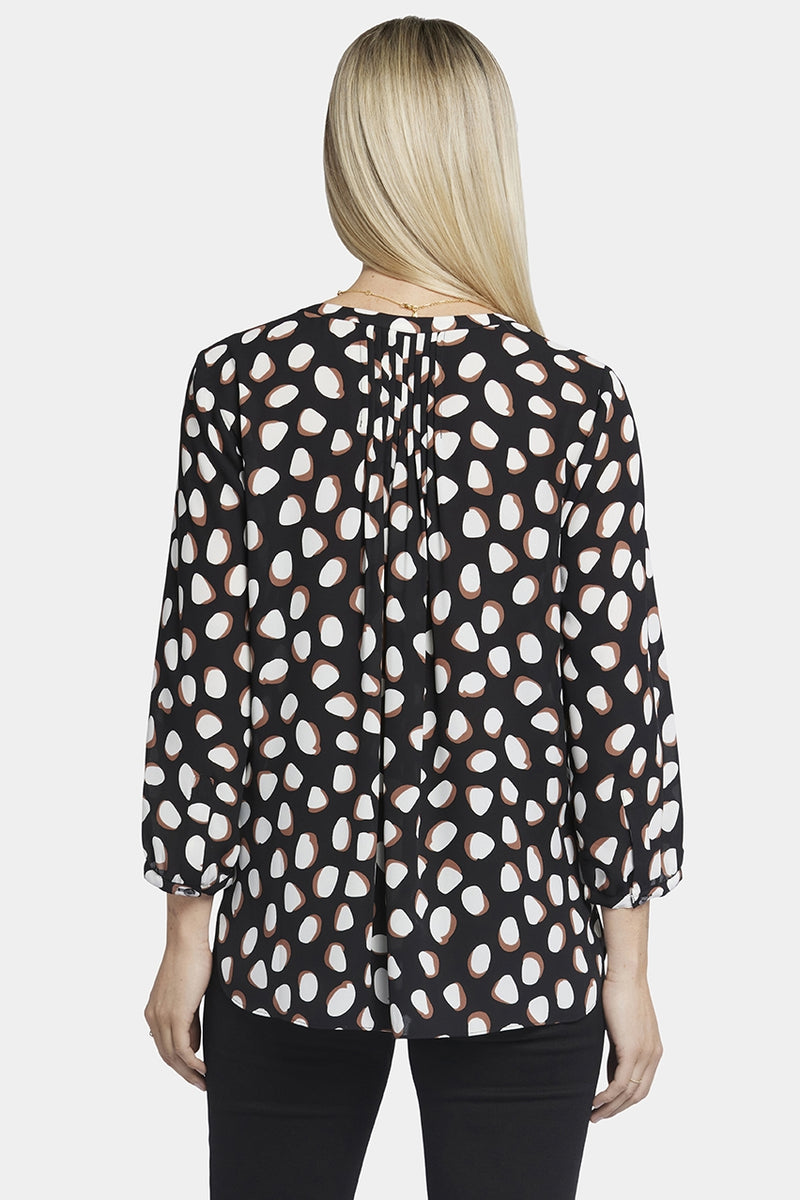 Pintuck Blouse Dot Print | Matilda Dot | Blouse | NYDJ