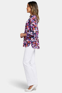 Pintuck Blouse Floral Print | Hot Springs | Blouse | NYDJ