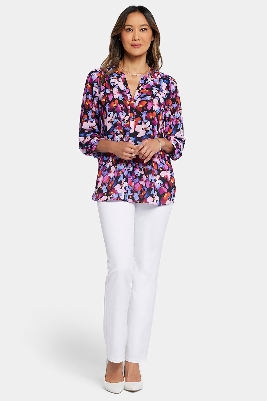 Pintuck Blouse Floral Print | Hot Springs | Blouse | NYDJ