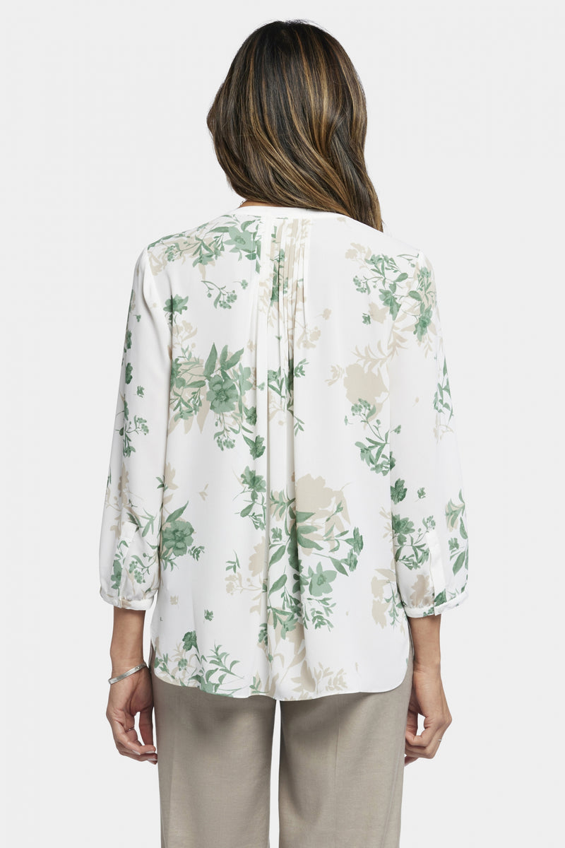 Pintuck Blouse Floral Print | Alicia Glen | Blouse | NYDJ