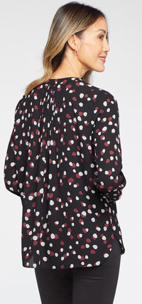 Pintuck Blouse Dot Print | Watkins Dot | Blouse | NYDJ