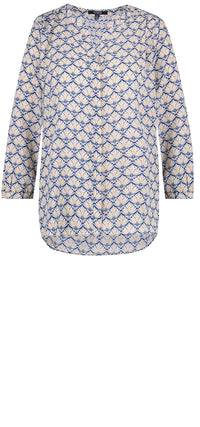 Pintuck Blouse Graphic Print | Taramore Geo | Blouse | NYDJ