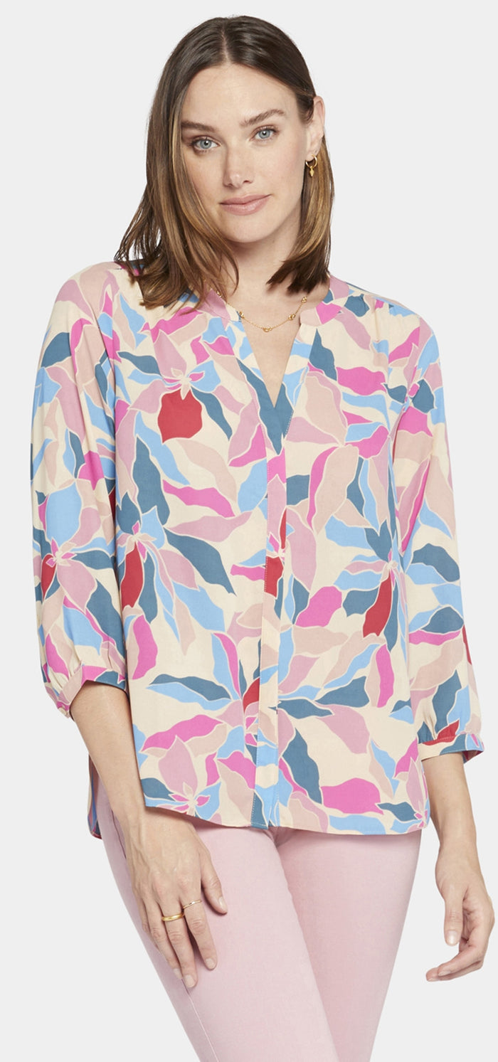 Pintuck Blouse Graphic Print | Graceway | Blouse | NYDJ