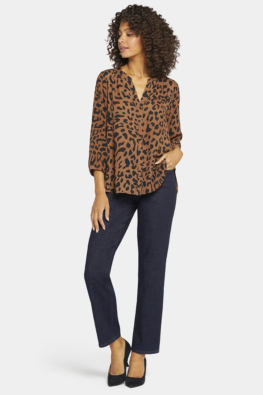 Pintuck Blouse Animal Print | Athena | Blouse | NYDJ