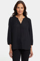 Pintuck Blouse Black | Black | Blouse | NYDJ