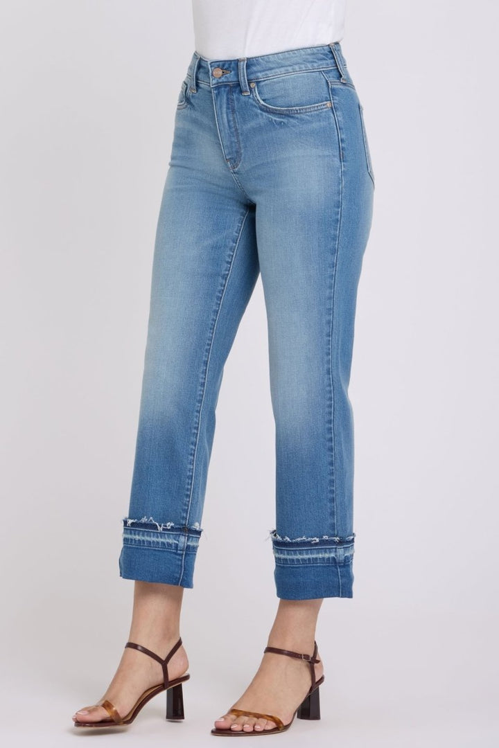 Bailey Relaxed Straight Ankle Jeans With High Rise | Port Sea | Denim | NYDJ