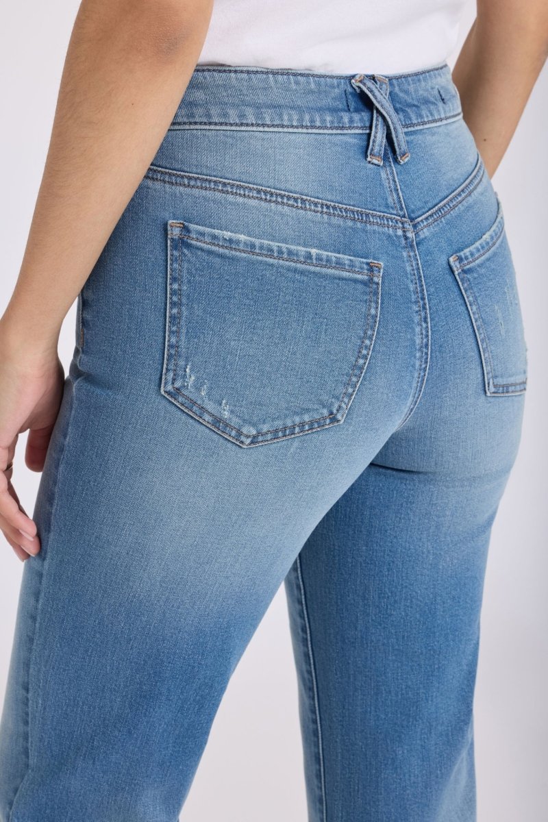 Bailey Relaxed Straight Ankle Jeans With High Rise | Port Sea | Denim | NYDJ