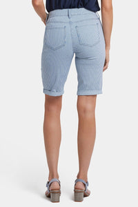 Briella 11 Inch Denim Shorts With Roll Cuffs | Merida Stripe | Shorts | NYDJ